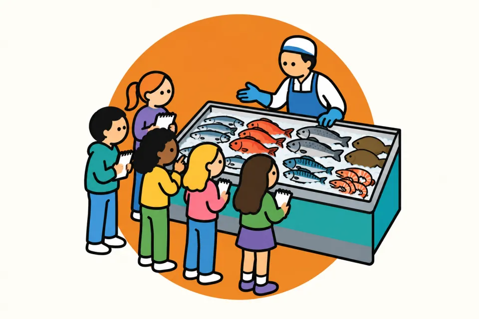 「魚の授業と、学校の外の居場所」のイメージイラスト