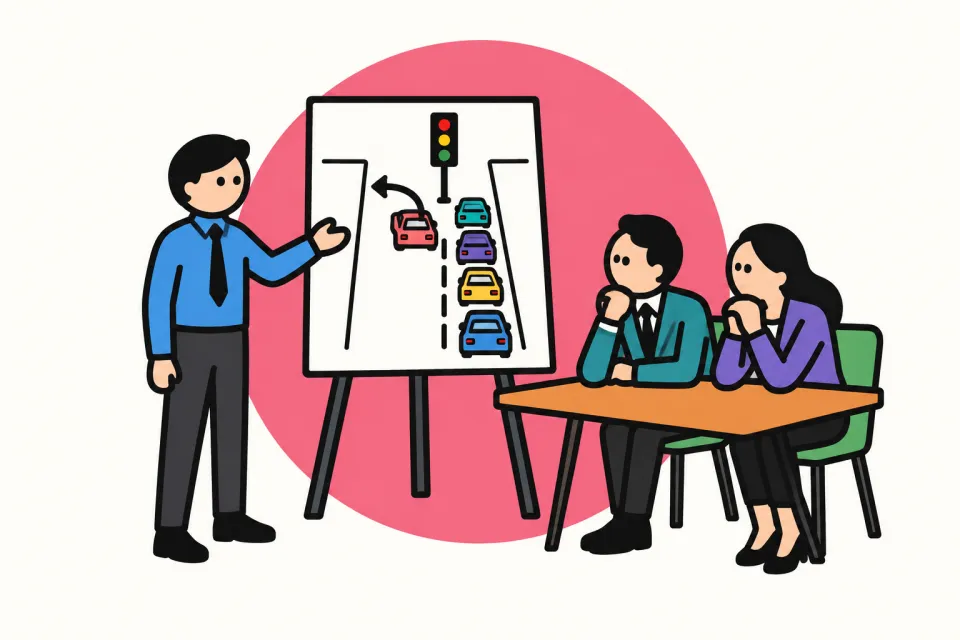 「テーマを一言に絞り、具体例で人を動かす」のイメージイラスト