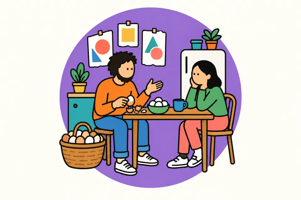 「失業や広告の仕事の話を先にさらす」のイメージイラスト