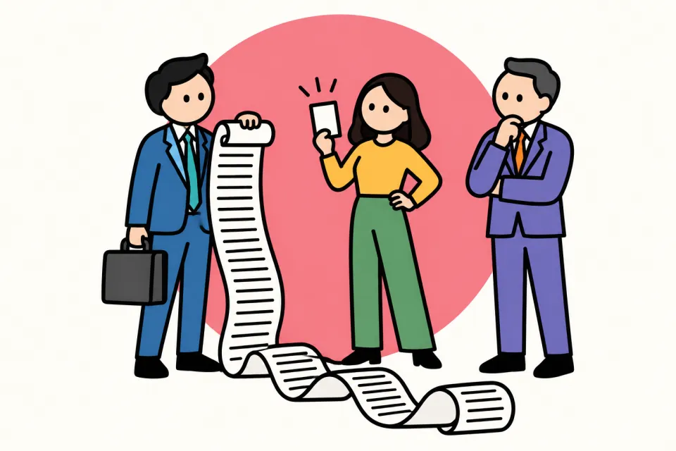 「結論から話し、事実と意見を分ける」のイメージイラスト