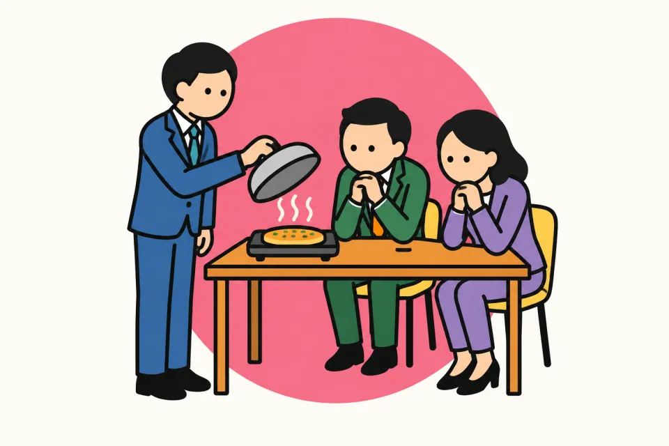 「「○○ではなく△△」で言い切る」のイメージイラスト