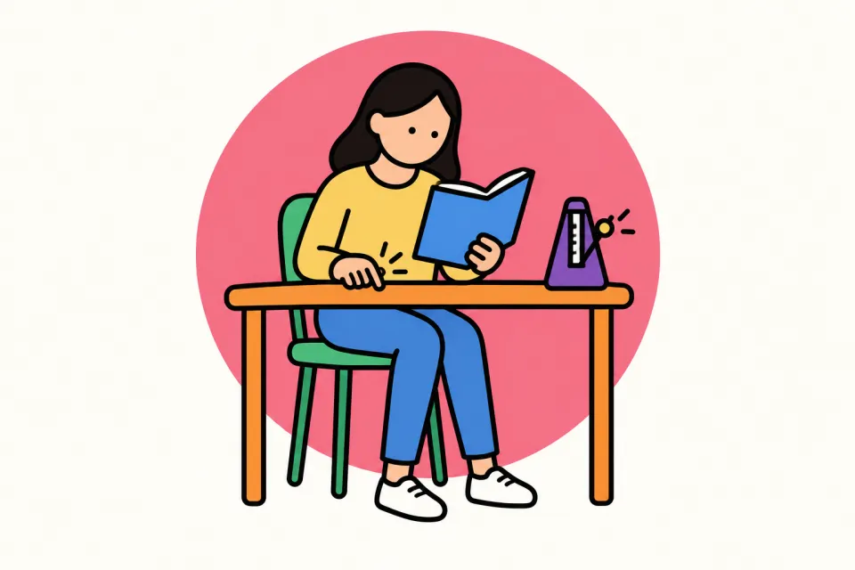 「文体の技の多くは、読む速度の調整」のイメージイラスト
