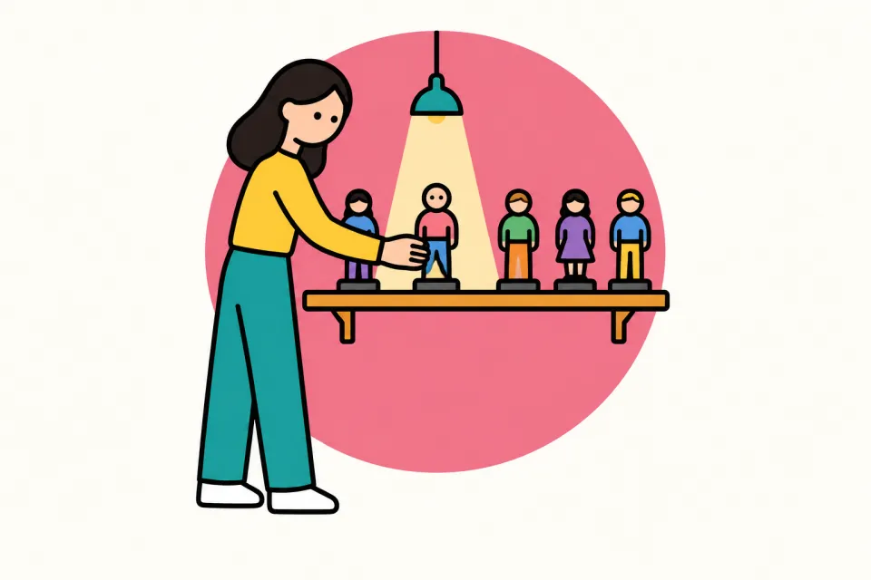 「主張は1つに絞り、みんなの話にする」のイメージイラスト