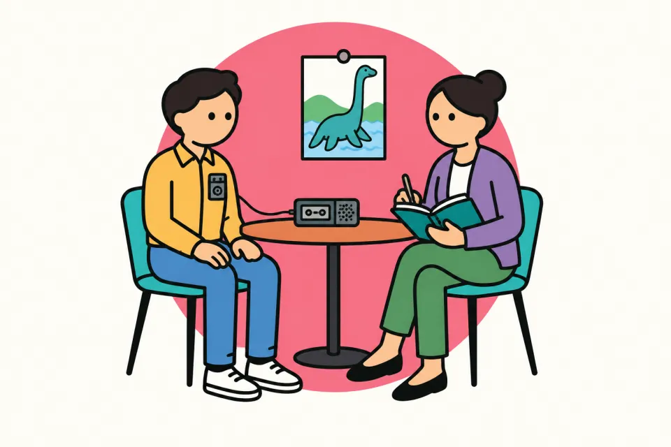 「怪獣を探すために、フランス語を学ぶ」のイメージイラスト
