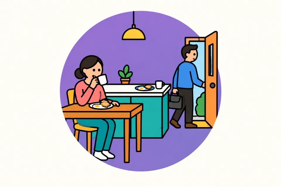 「接点を減らし、一貫して続ける」のイメージイラスト