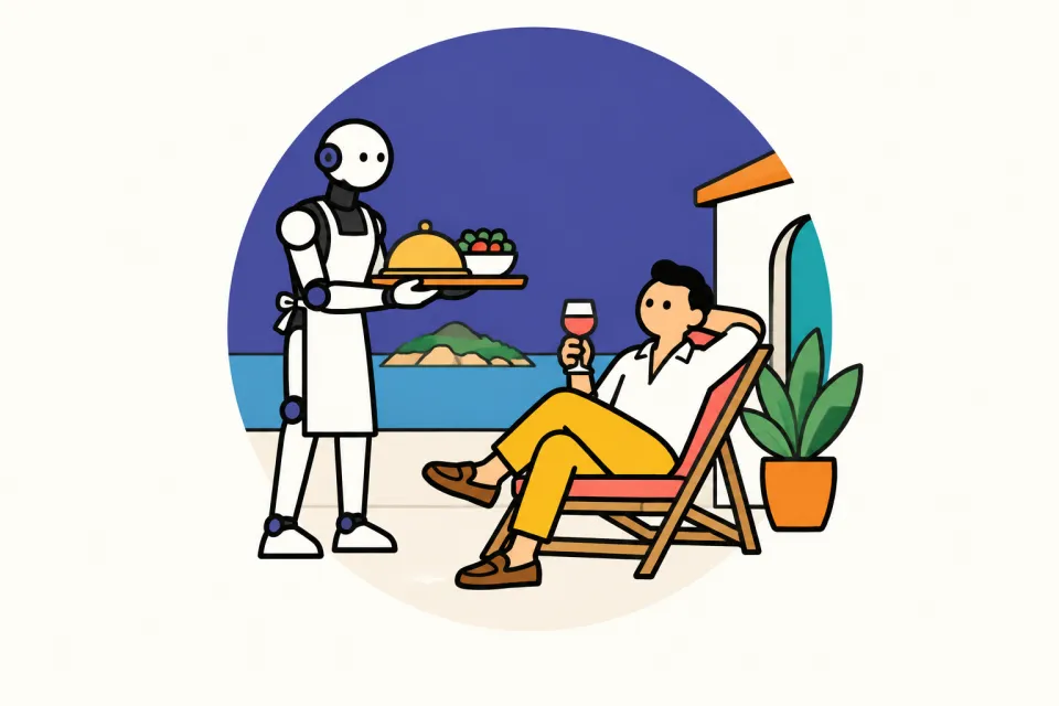 「便利な発明には、必ず引き換えがある」のイメージイラスト