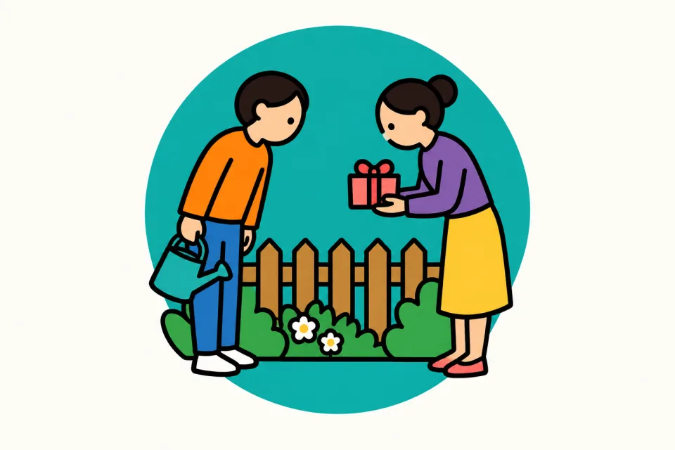 「縁・あいさつ・叱り方・約束」のイメージイラスト