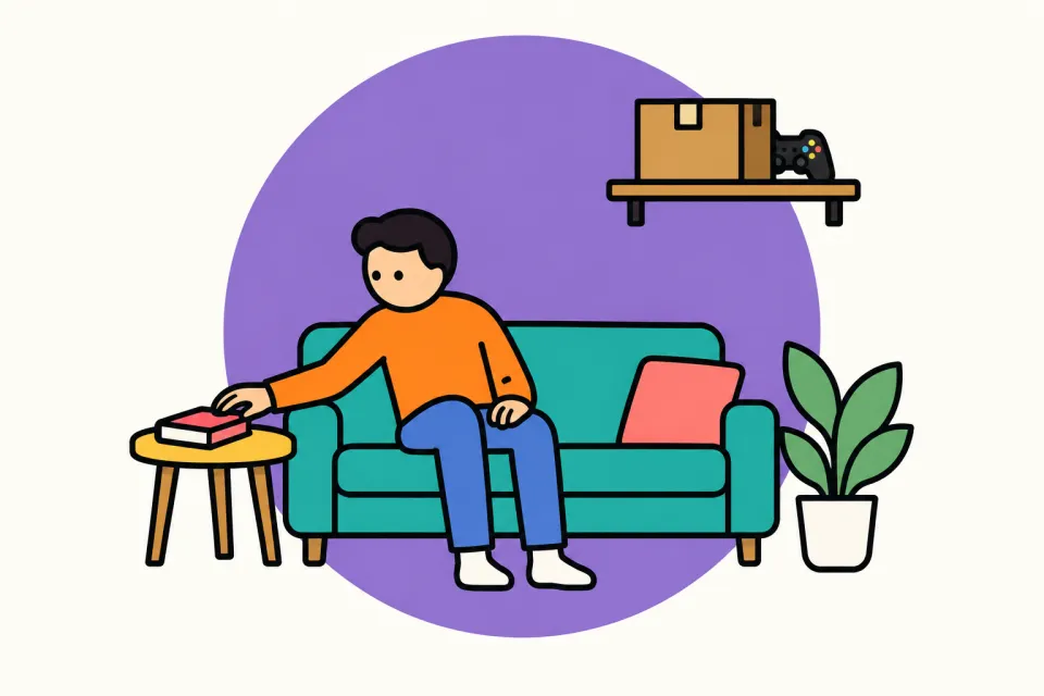 「名場面を決めて、5秒で始める」のイメージイラスト