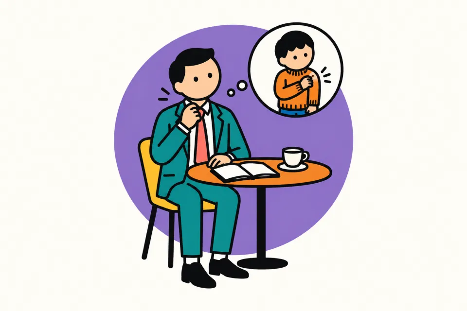 「原点は「なぜみんなは平気なのか」」のイメージイラスト