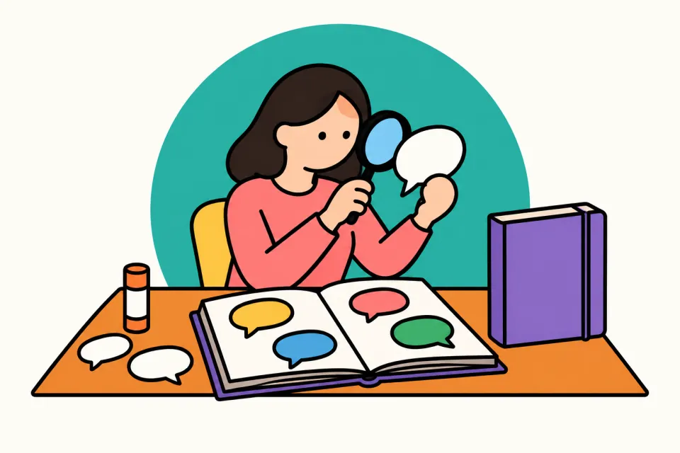 「発言を編み直した語録集という作り」のイメージイラスト