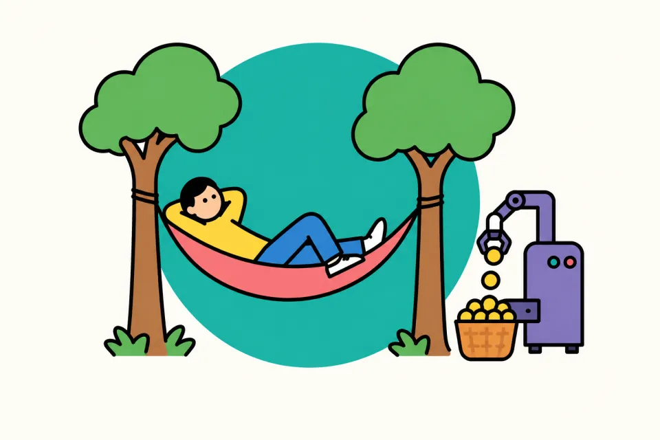 「時間を売らず、持分を持つ」のイメージイラスト