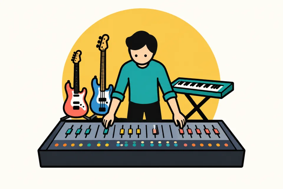 「卓そのものを楽器にする」のイメージイラスト