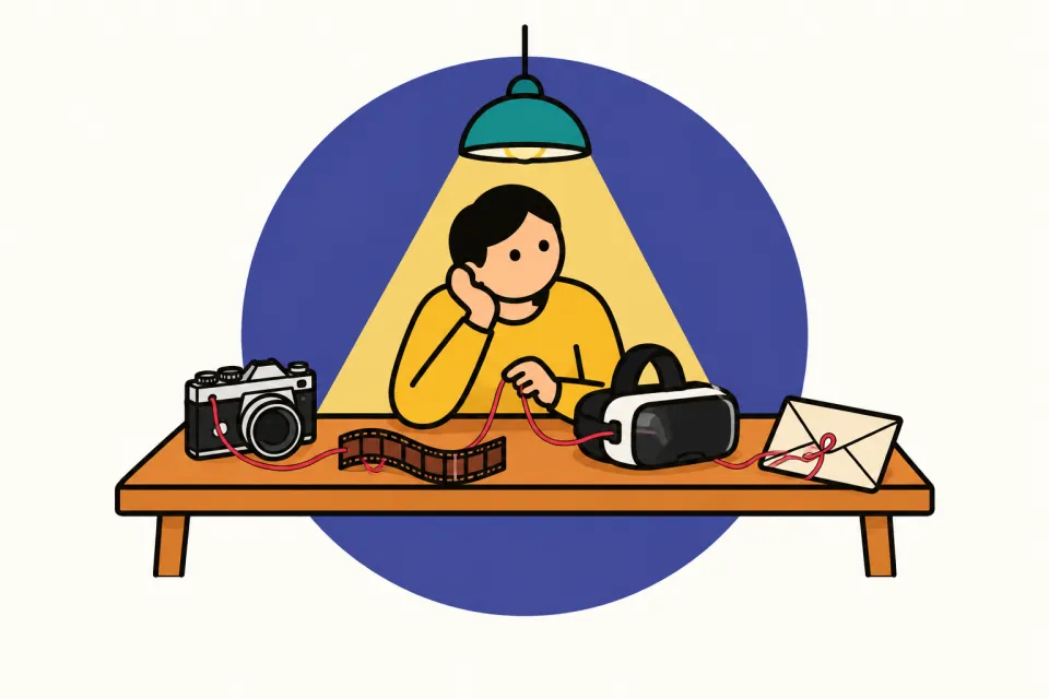「散らばった謎が、一本につながる」のイメージイラスト