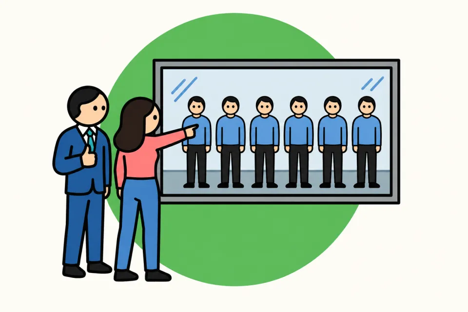 「冤罪は悪意でなく、分業と真剣さから生まれる」のイメージイラスト