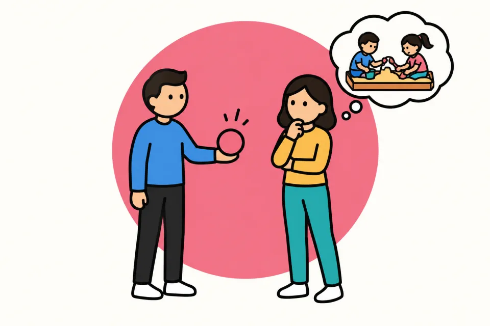 「pleaseやI thinkの直訳の罠」のイメージイラスト