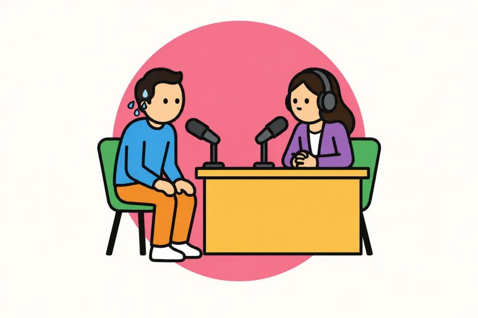 「面白いトークを縛る4つの思い込み」のイメージイラスト