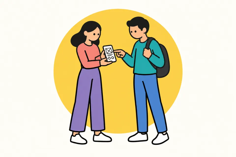 「UXを並走させ、試作と小さなテストを回す」のイメージイラスト