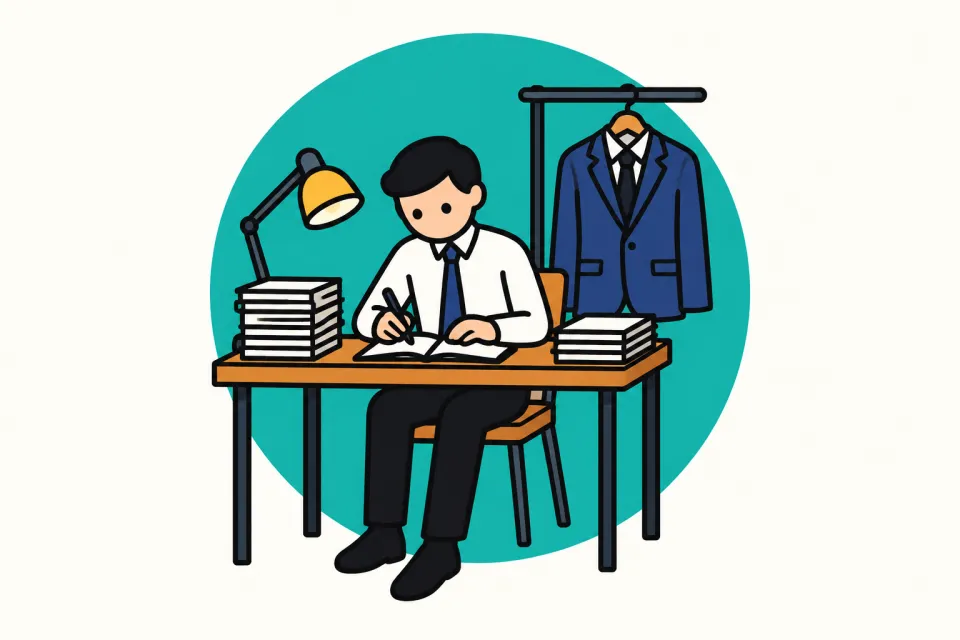「結果の出ない10年に、自己分析と記録を積む」のイメージイラスト