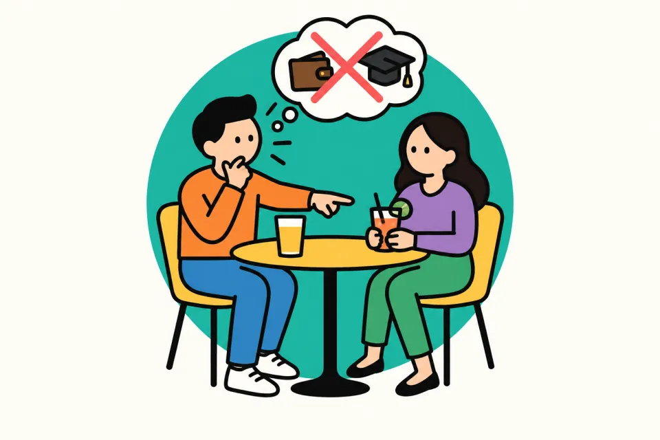 「避けたい6つの話題と、雑談しない選択」のイメージイラスト