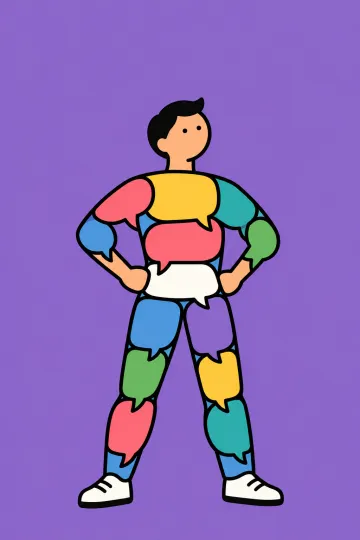 『あなたはあなたが使っている言葉でできている』のイメージイラスト（実際の表紙ではありません）