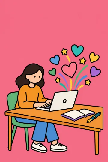 『文芸オタクの私が教える バズる文章教室』のイメージイラスト（実際の表紙ではありません）