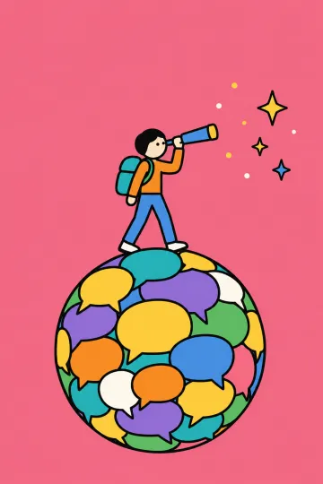 『語学の天才まで１億光年』のイメージイラスト（実際の表紙ではありません）