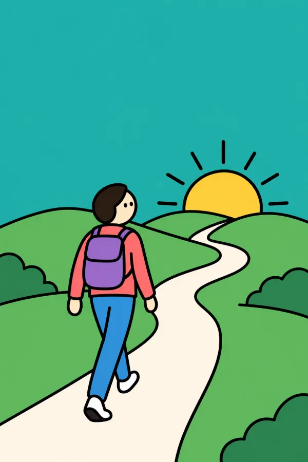 『道をひらく』のイメージイラスト（実際の表紙ではありません）