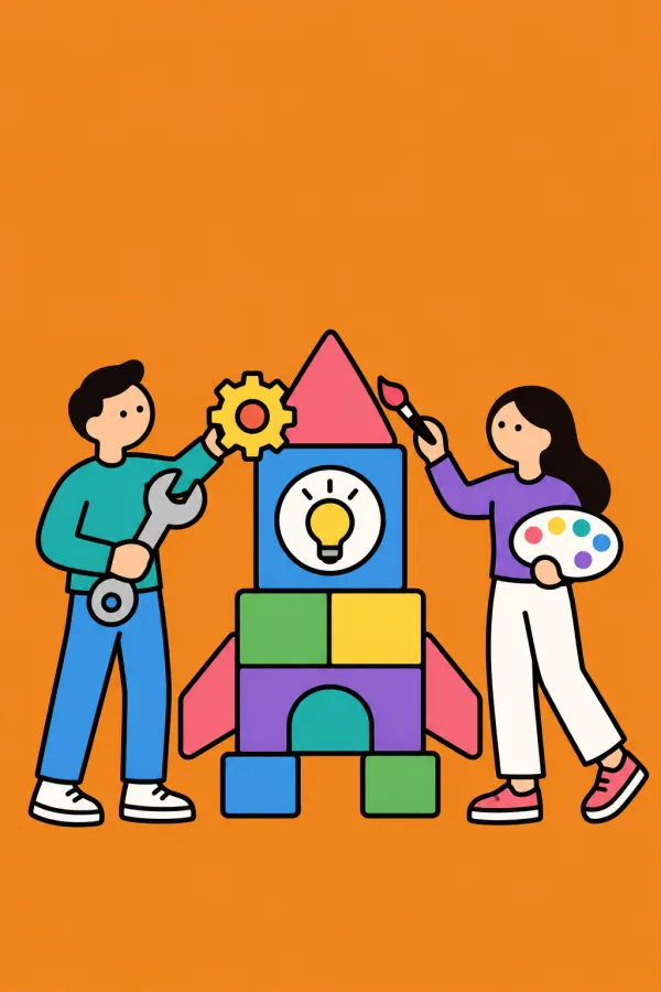 『世界を変えるSTEAM人材 シリコンバレー「デザイン思考」の核心』のイメージイラスト(実際の表紙ではありません)