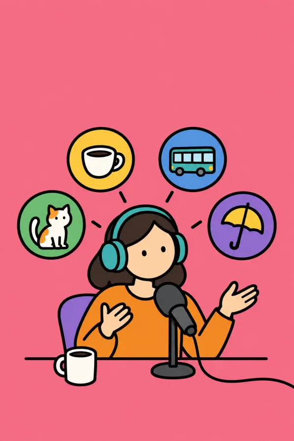 『トークの教室 「面白いトーク」はどのように生まれるのか』のイメージイラスト(実際の表紙ではありません)