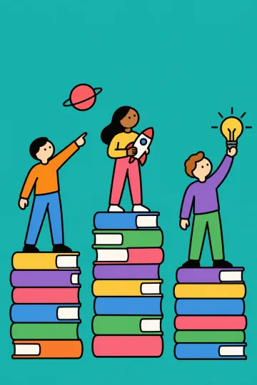 『天才読書 世界一の富を築いたマスク、ベゾス、ゲイツが選ぶ100冊』のイメージイラスト（実際の表紙ではありません）