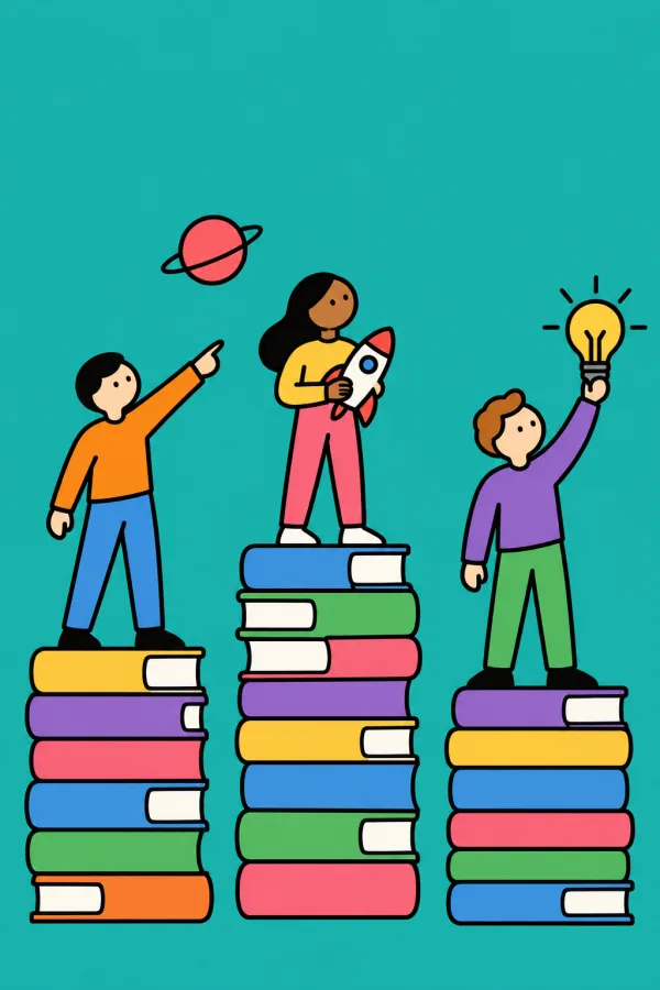 『天才読書 世界一の富を築いたマスク、ベゾス、ゲイツが選ぶ100冊』のイメージイラスト(実際の表紙ではありません)