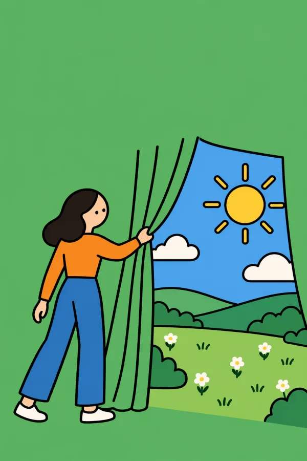 『帳の向こう』のイメージイラスト（実際の表紙ではありません）